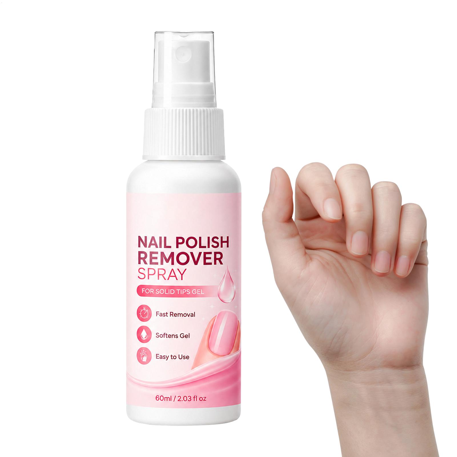 Nail Art Press On - 60ml ネイルリムーバースプレー つけ爪用 人工爪チップ用 UVソリッド接着剤 フェイクネイル除去