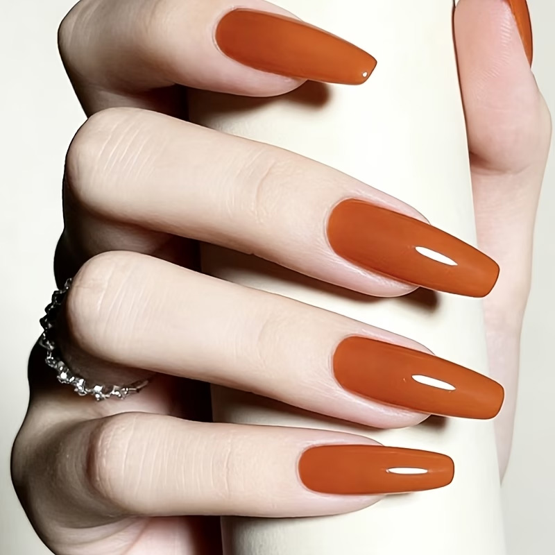 キャラメルオレンジネイル強化オイル - 高光沢仕上げ、自然乾 - Nail Art Orange のレビューと価格