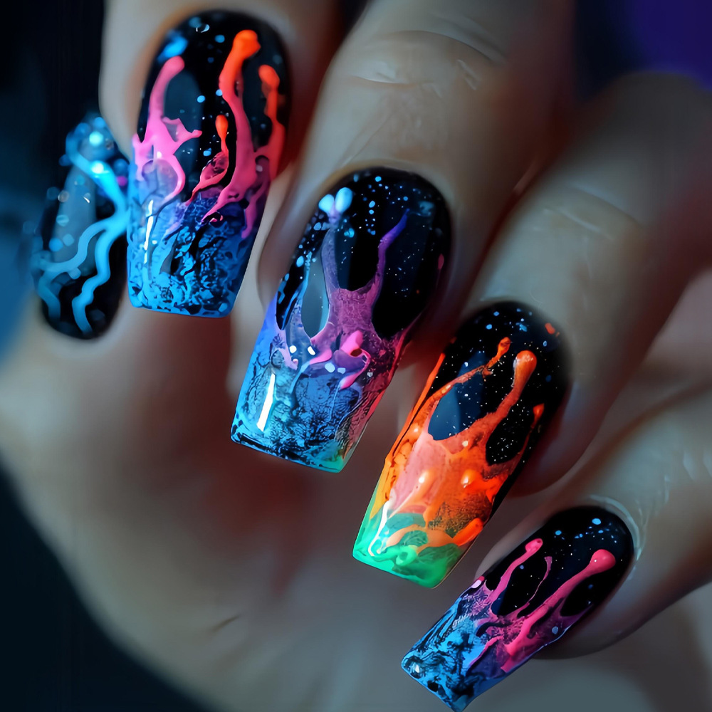 女性・女の子向けミディアムサイズのY2Kグラデーショングリー - Nail Art Orange のレビューと価格
