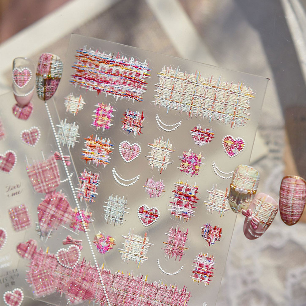 1個入り 5D立体ラブハートボウネイルステッカー 冬セーター - Nail Art Valentines Day のレビューと価格