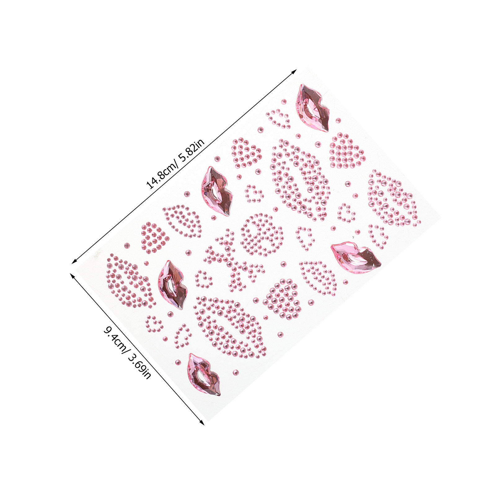 10枚入り バレンタインデー ラインストーン リップステッカ - Nail Art Valentines Day のレビューと価格