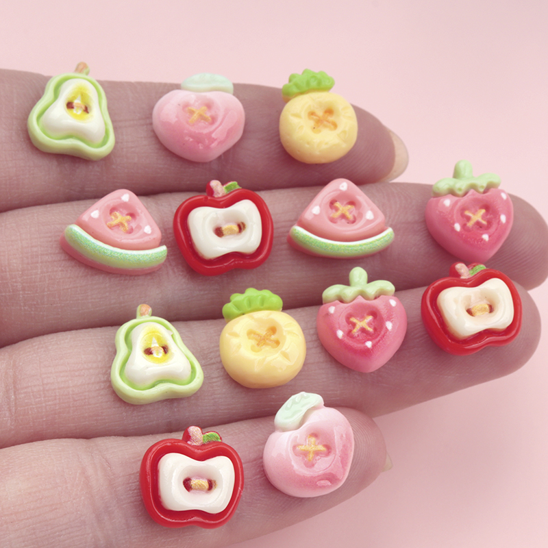 50/500 個ミニ模擬フルーツ樹脂ネイルアートカボション手 - Nail Art Ombre のレビューと価格
