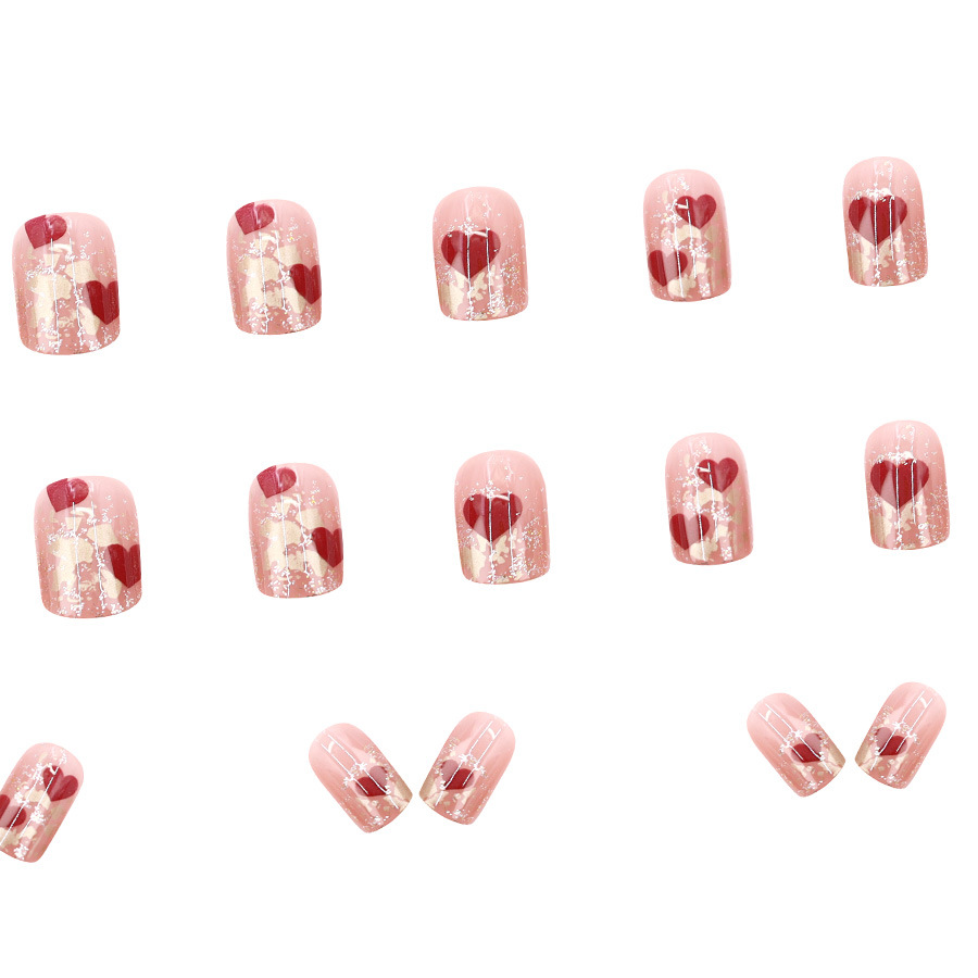 24枚入り/セット ショートスクエアフェイクネイル 女性用  - Nail Art Press On のレビューと価格