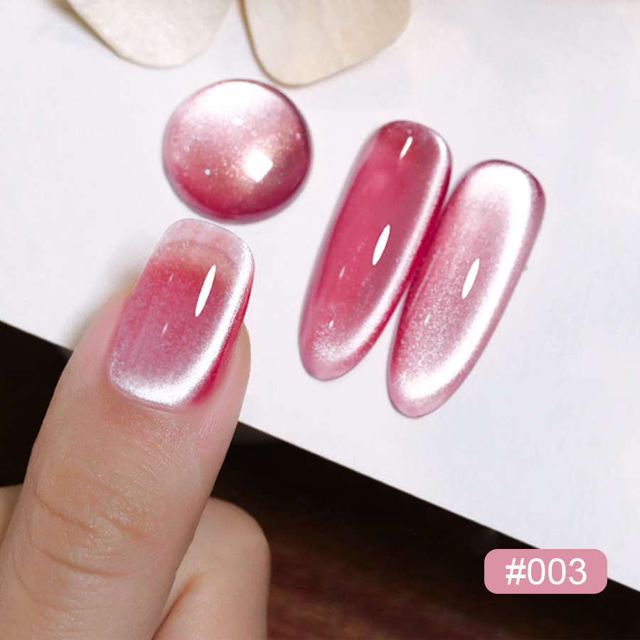 ピンクキャットアイジェルネイルポリッシュ セミパーマネント  - Nail Art Valentines Day のレビューと価格