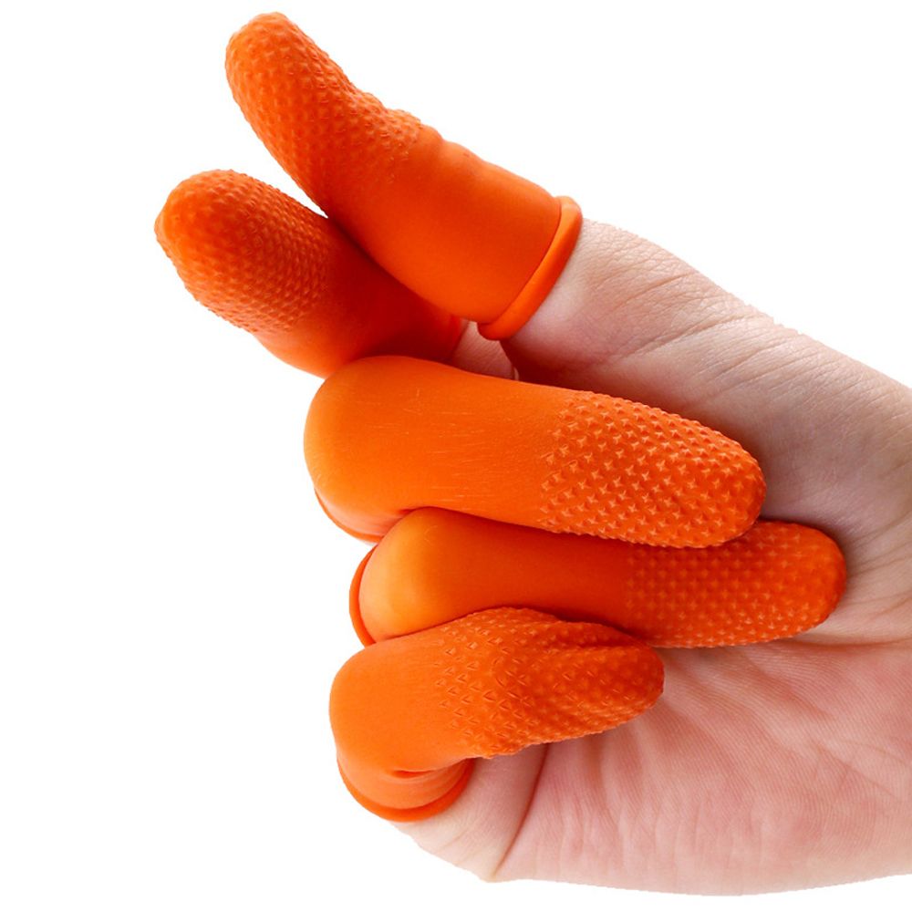 100個入り 再利用可能な指先保護用ネイルアートツール ゴム - Nail Art Orange のレビューと価格