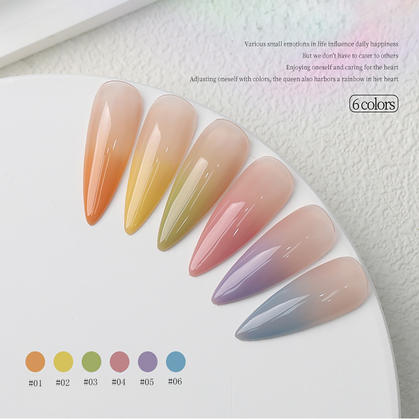 1-6 個 PSK 新マカロンキャンディーオレンジジェルネイ - Nail Art Orange のレビューと価格